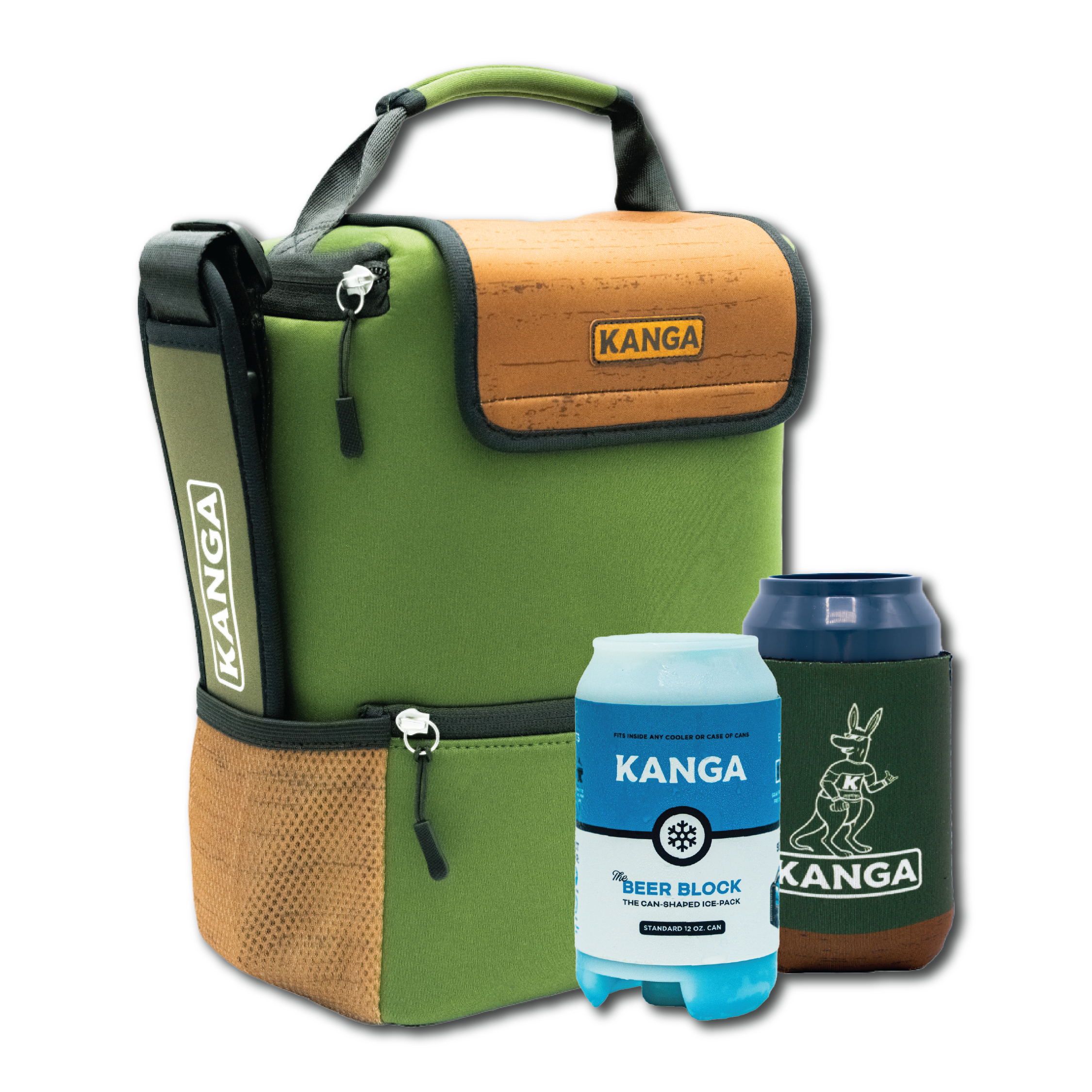 Pouch Cooler, Neoprene Rooski, and Beer Block Bundle