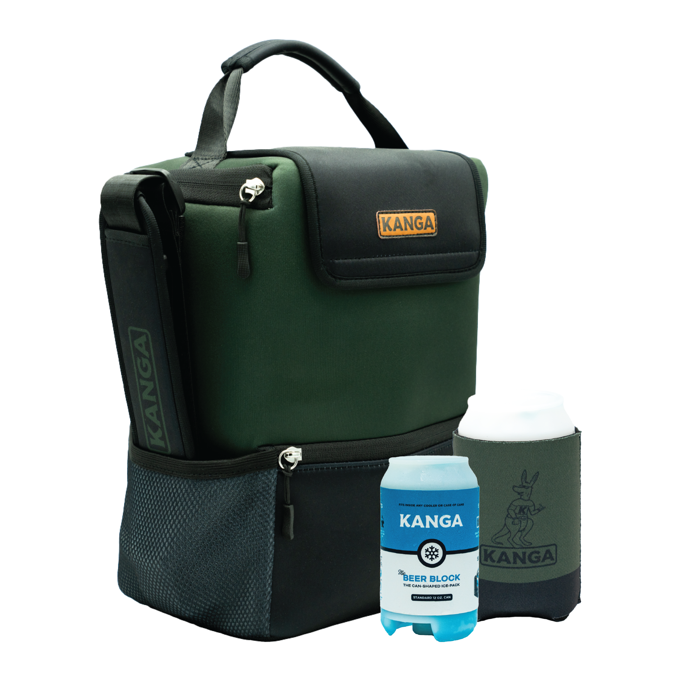 Pouch Cooler, Neoprene Rooski, and Beer Block Bundle